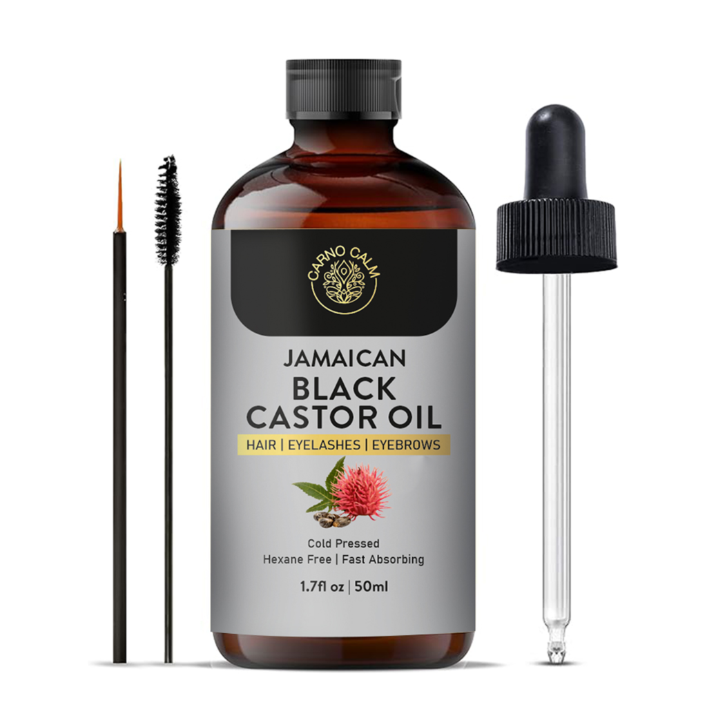 Carno Calm Organic Black Castor Oil, Pure Carrier Oil, 50 ml