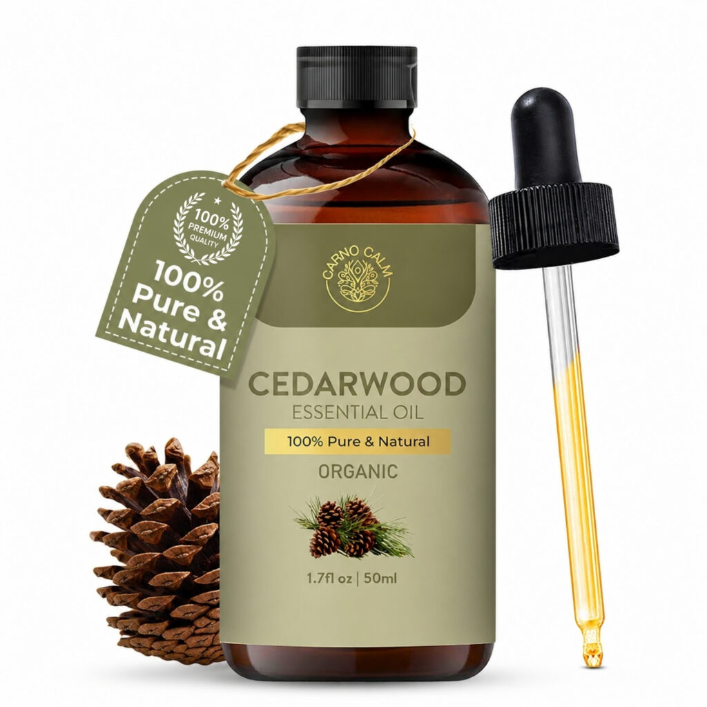 Carno Calm Organic Cedarwood Essential Oil 1.7 fl oz 50ml