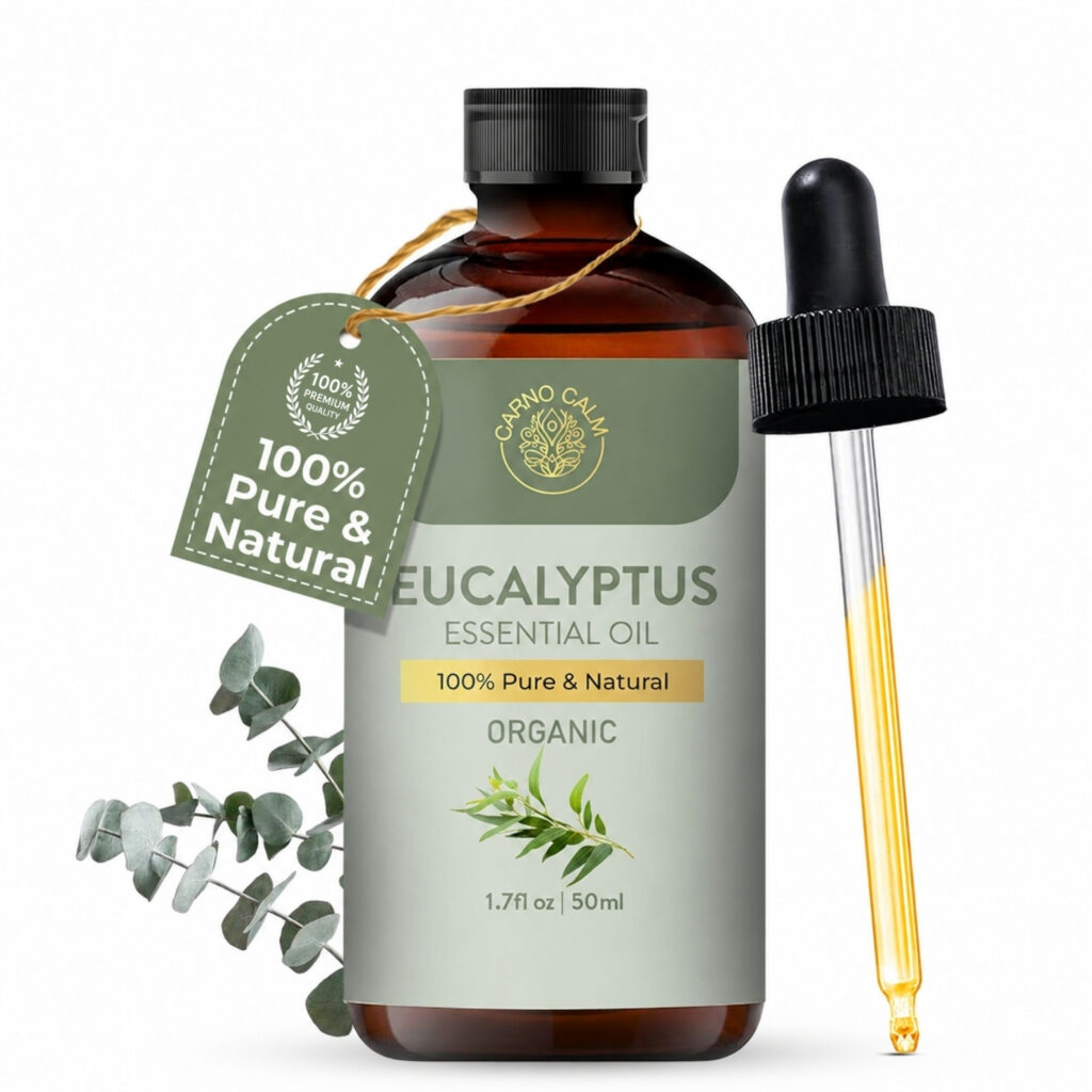 Carno Calm Organic Eucalyptus Essential Oil 50ml, 1.7 fl oz