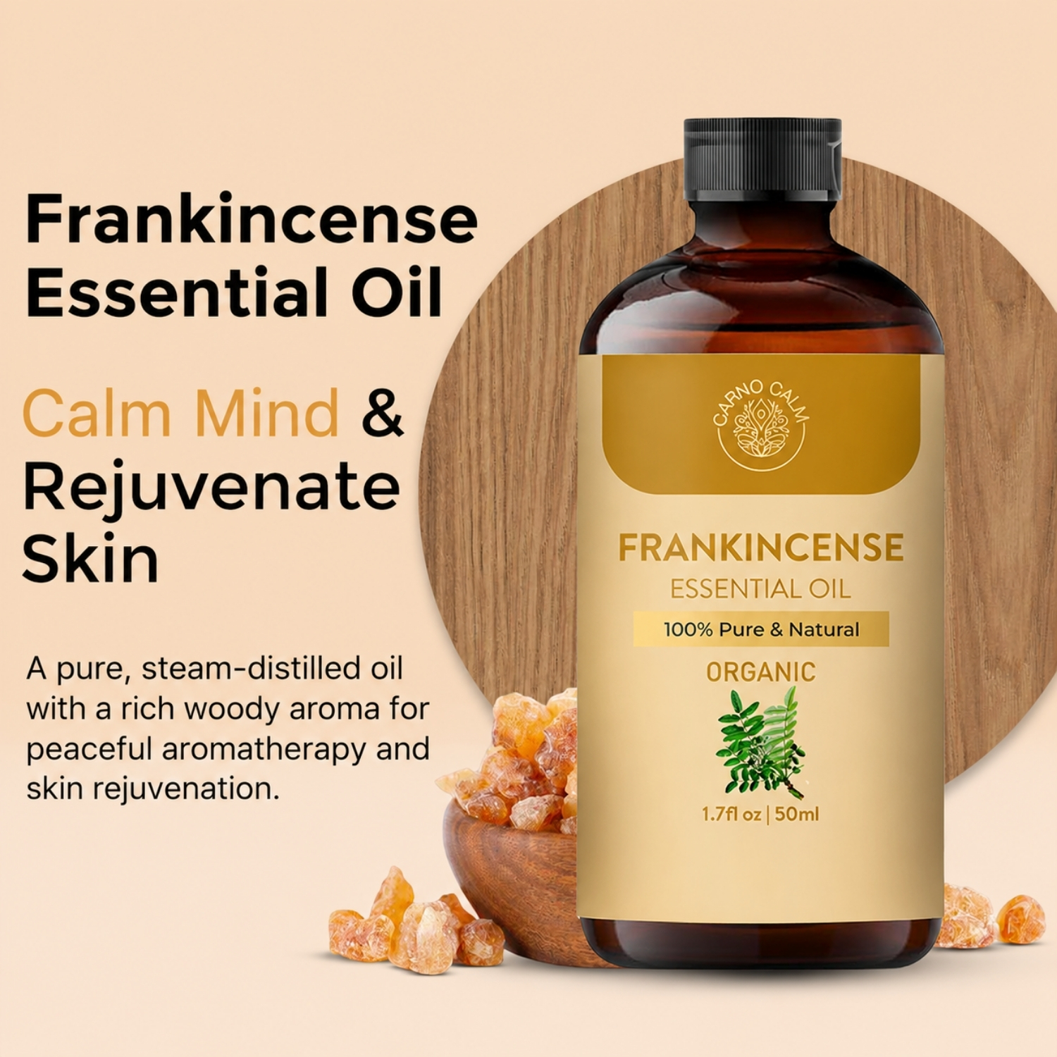 Carno Calm Organic Frankincense Essential Oil 50 ml, 1.7 fl oz - Image 4