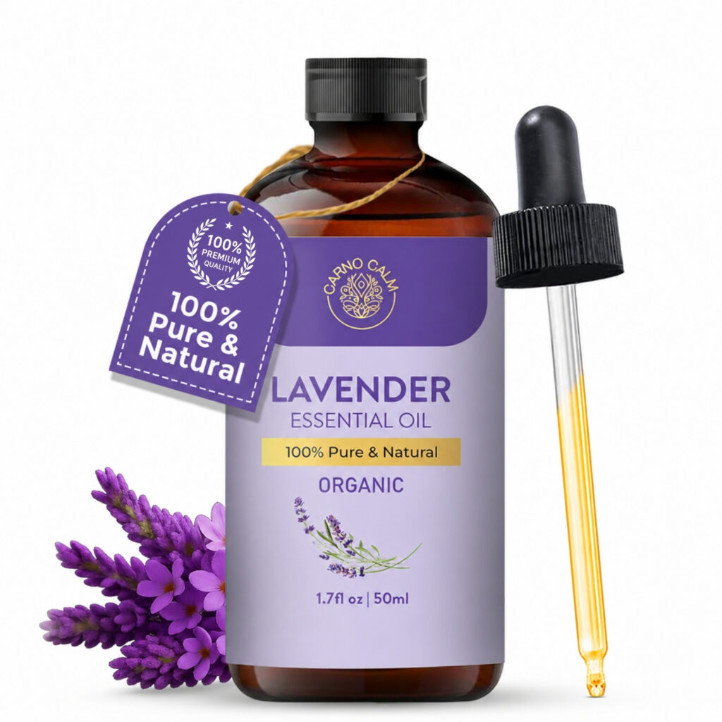 Carno Calm Organic Lavender Essential Oil 50 ml, 1.7 fl oz