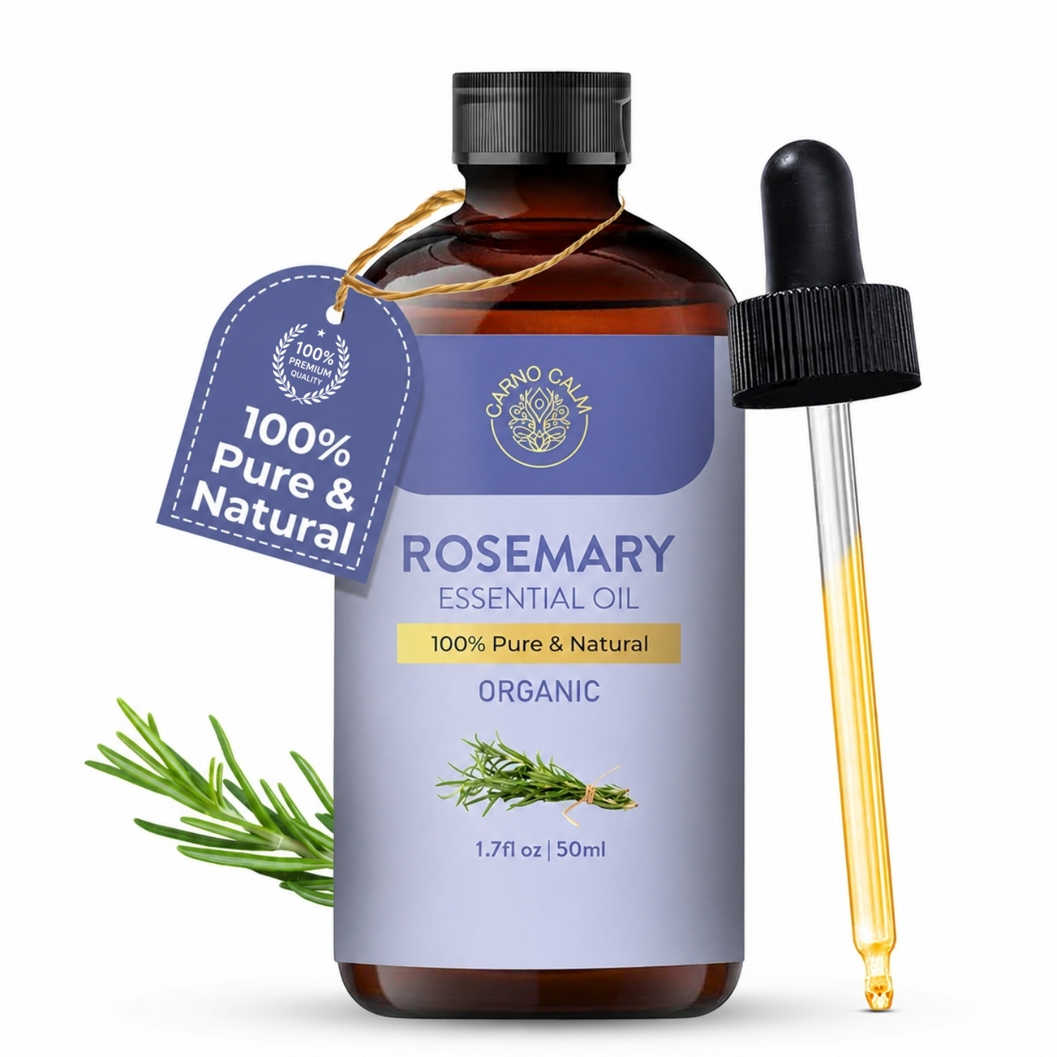 Carno Calm Organic Rosemary Essential Oil, 1.7 fl oz